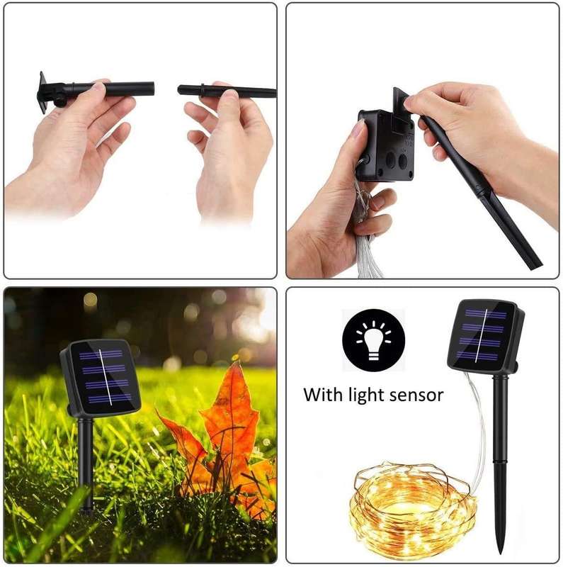 20m 200 LED Solar Copper Wire Fairy Light