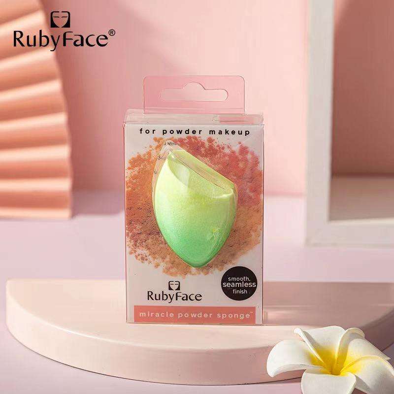 Glam Beauty - Ruby Face Gradient Egg Beauty Blender - Green