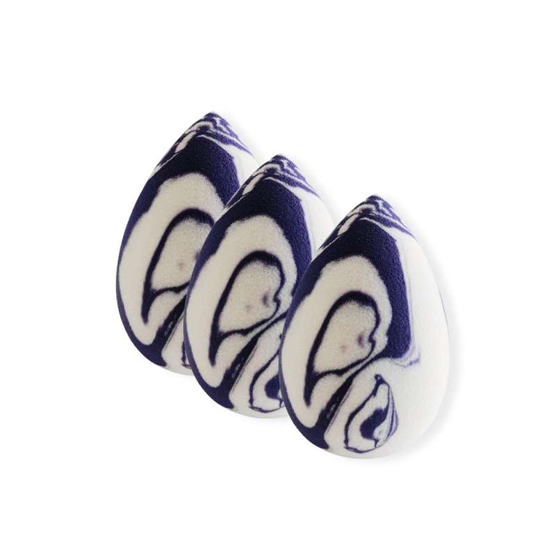 GLAM Beauty - 3pc Marble Design Makeup Blender - Amethyst Swirl