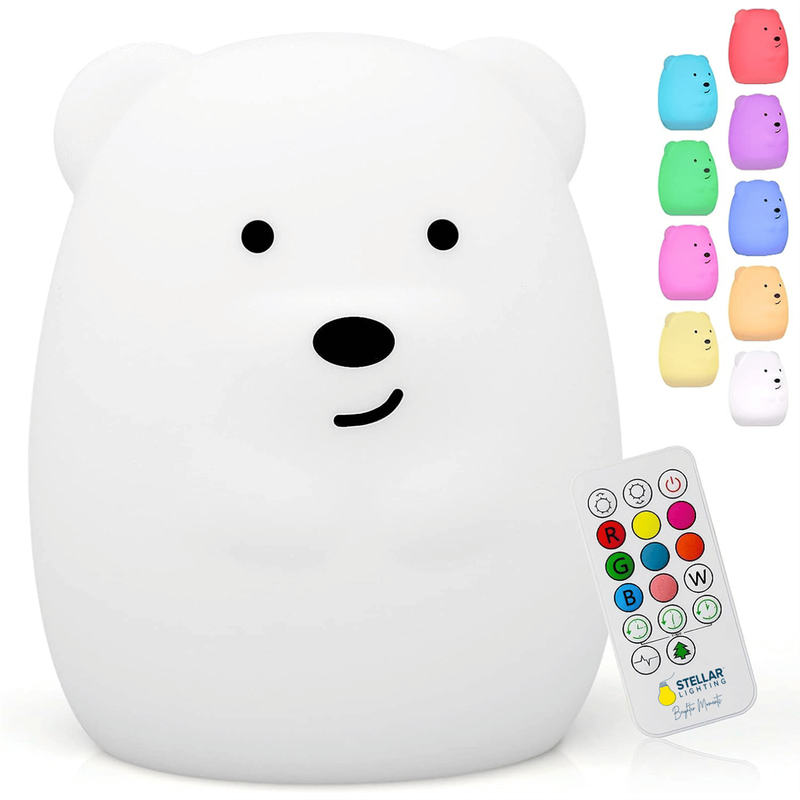 Kids Bear Silicone Night Light | Colour-Changing