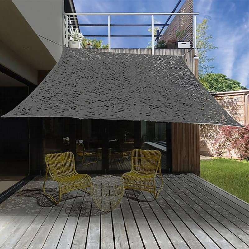 Ambiance - Dark Grey Camouflage Shade Rectangle (2x3m)