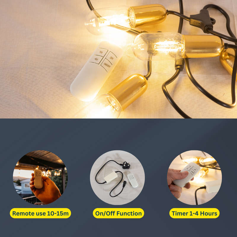 Festoon Remote On/Off Switch and Timer for String Light