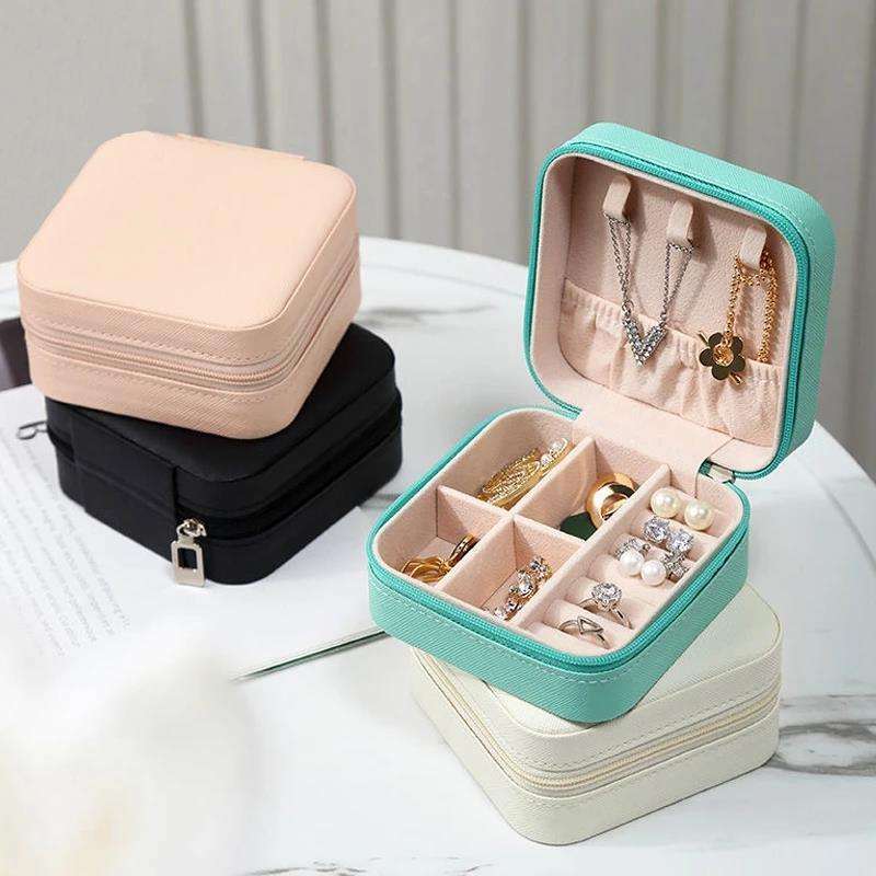 Faux Leather Jewellery Organiser Black