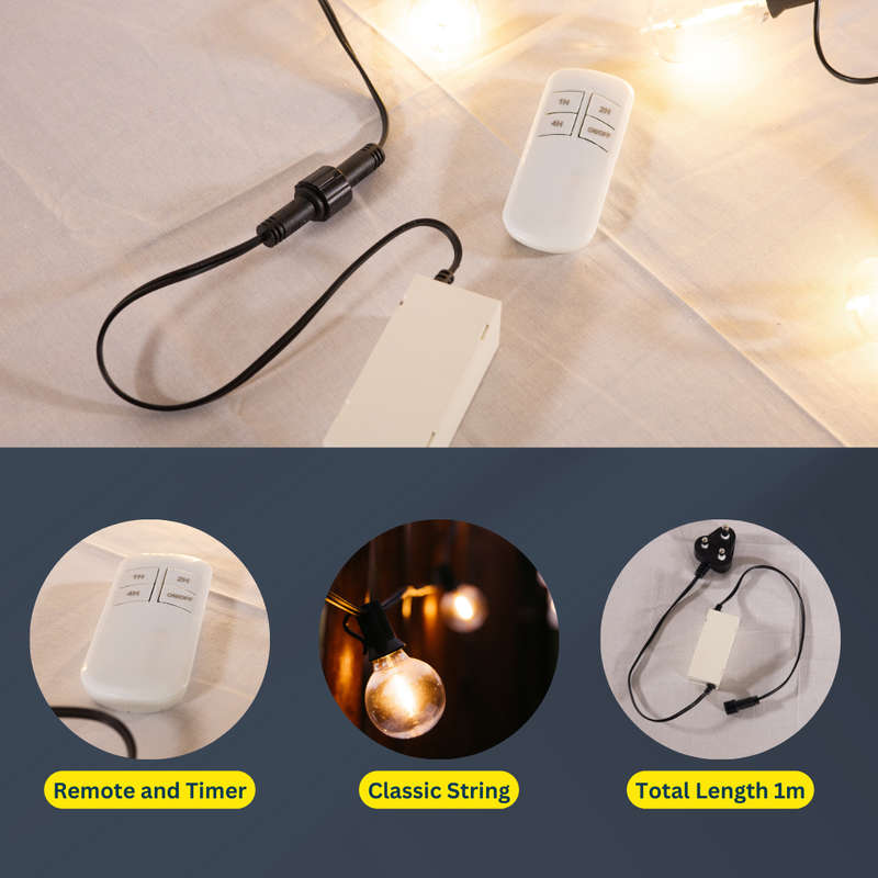 Classic Remote On/Off Switch and Timer for String Light