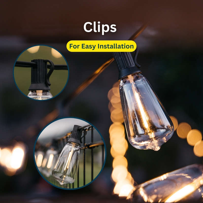 10m 25 Vintage LED Bulb String Lights