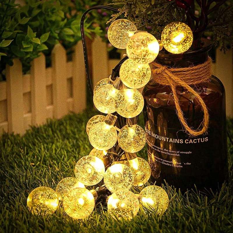 7m Solar Bubble Ball Fairy Lights | 50 LEDs