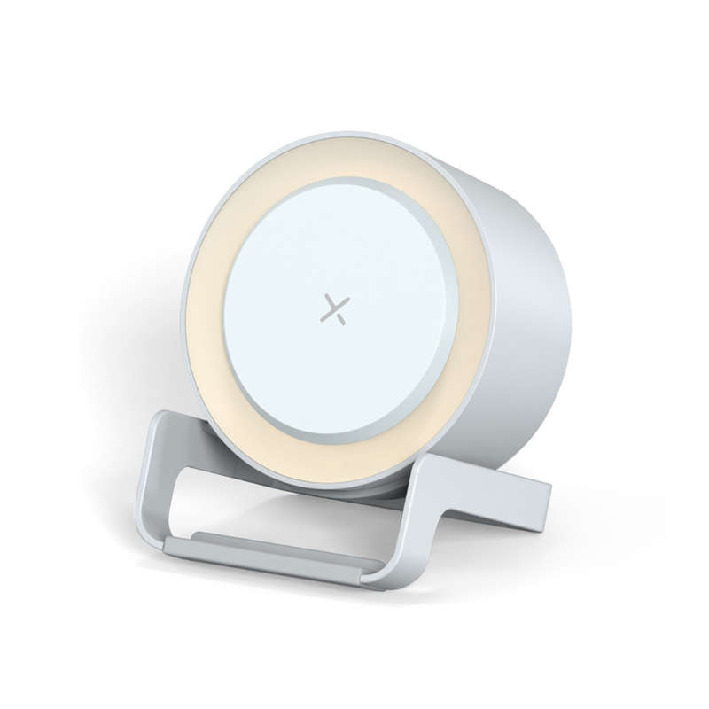 White Speaker LED Wireless Phone Charger