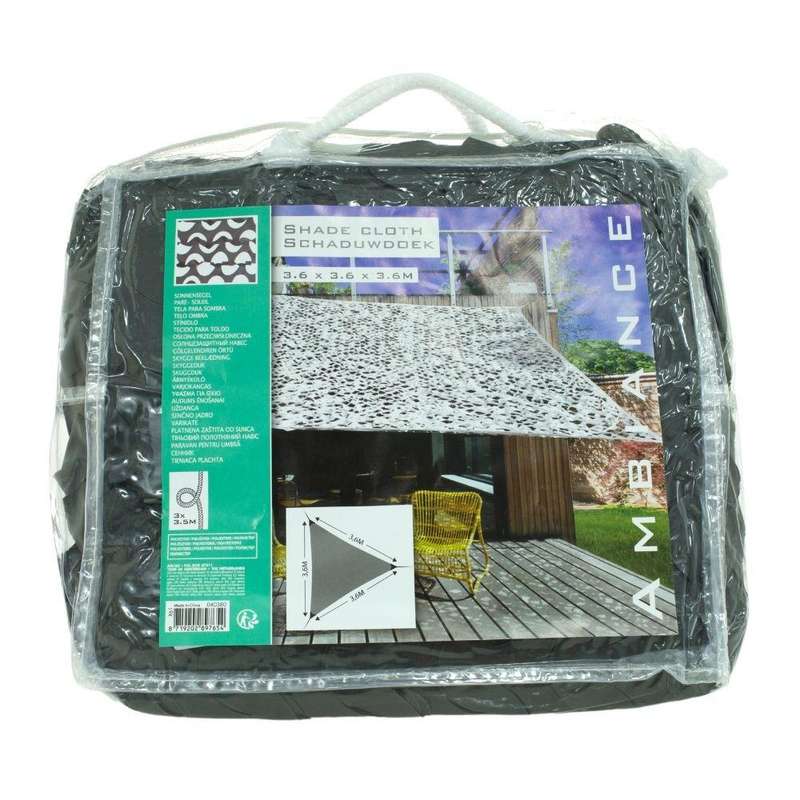 Ambiance - Dark Grey Camouflage Triangle Shade Sail (size 3.6x3.6x3.6 Meter)
