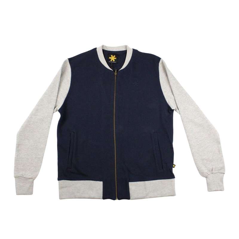 Osaka - Mens Bomber Sweater - Navy/grey - Large
