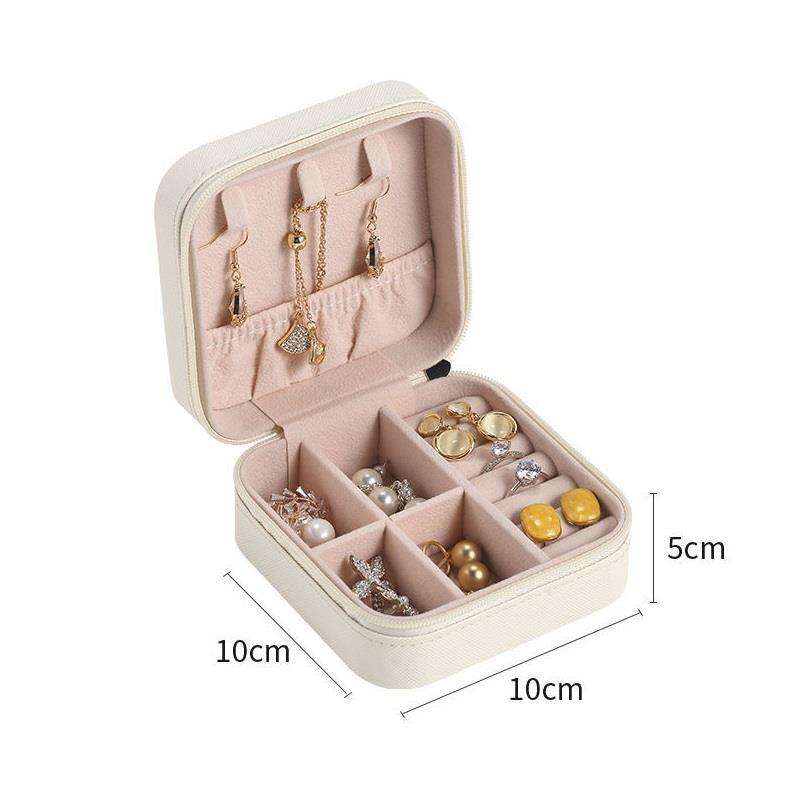 Faux Leather Jewellery Organiser White