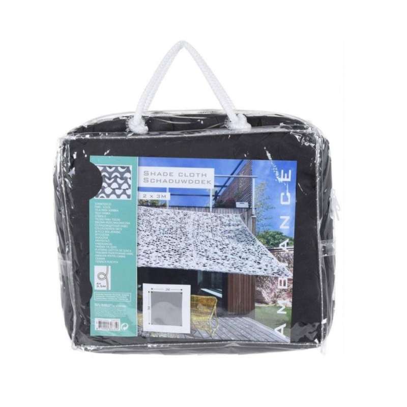 Ambiance - Dark Grey Camouflage Shade Rectangle (2x3m)