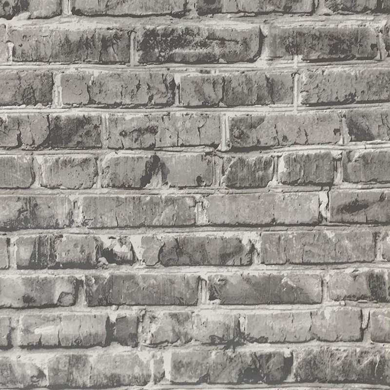 Stick On 3D PVC Wallpaper - 0.45mx10m (Grey Brick)