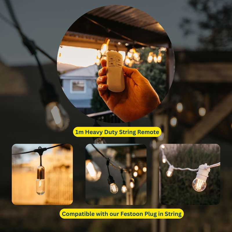 Festoon Remote On/Off Switch and Timer for String Light