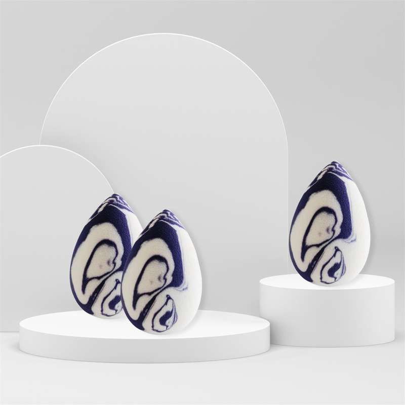 GLAM Beauty - 3pc Marble Design Makeup Blender - Amethyst Swirl