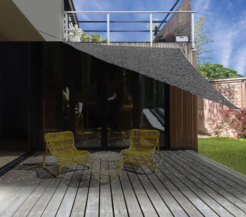 Ambiance - Dark Grey Camouflage Triangle Shade Sail (size 3.6x3.6x3.6 Meter)