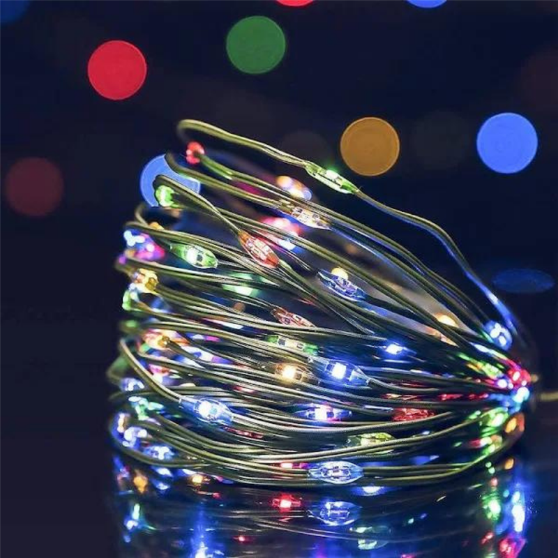 10m 200 Colourful LED Green Wire Fairy Light