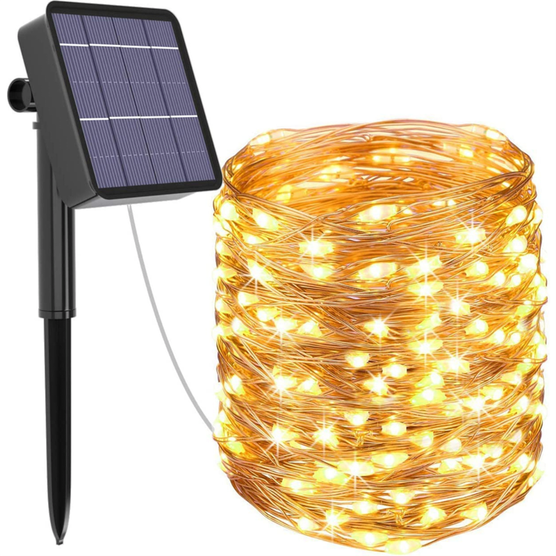 20m 200 LED Solar Copper Wire Fairy Light