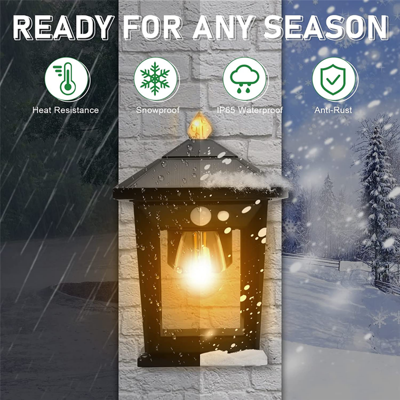 Solar Rechargeable LED Wall Lantern Light