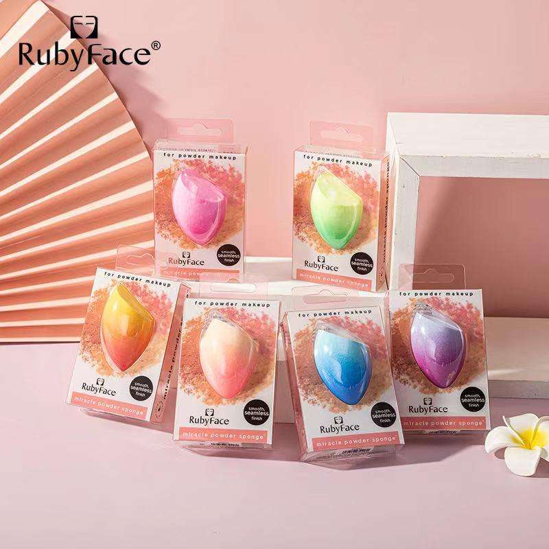 Glam Beauty - Ruby Face Gradient Egg Beauty Blender - Green