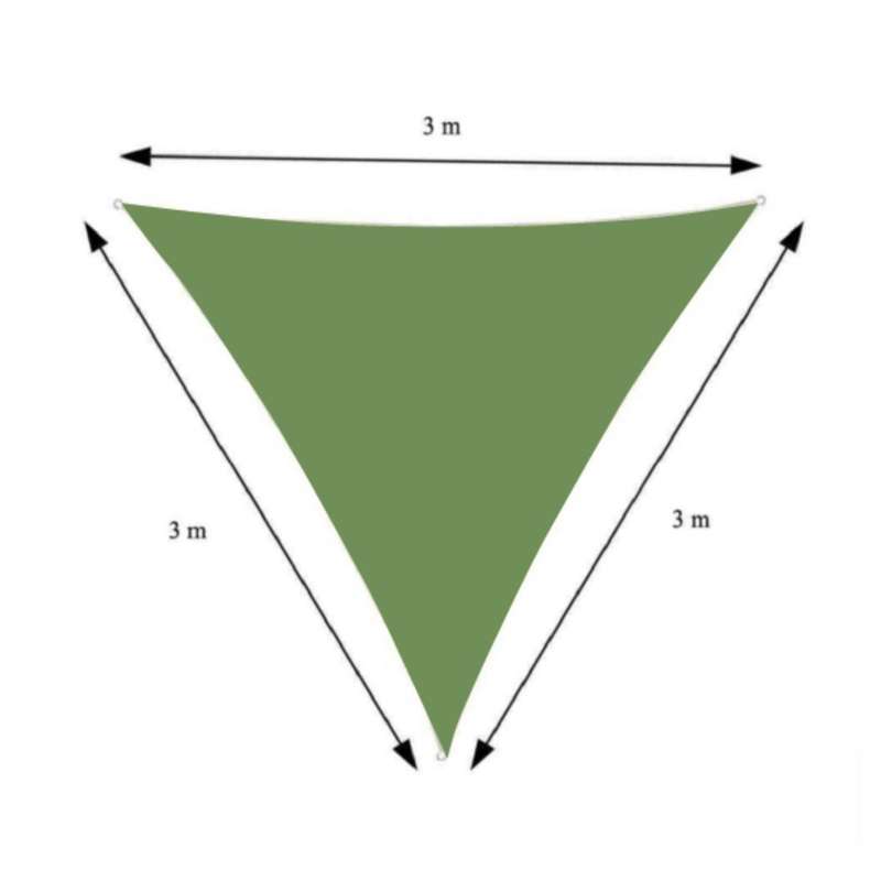 Ambiance - Green Shade Cloth Triangle (3x3x3m)