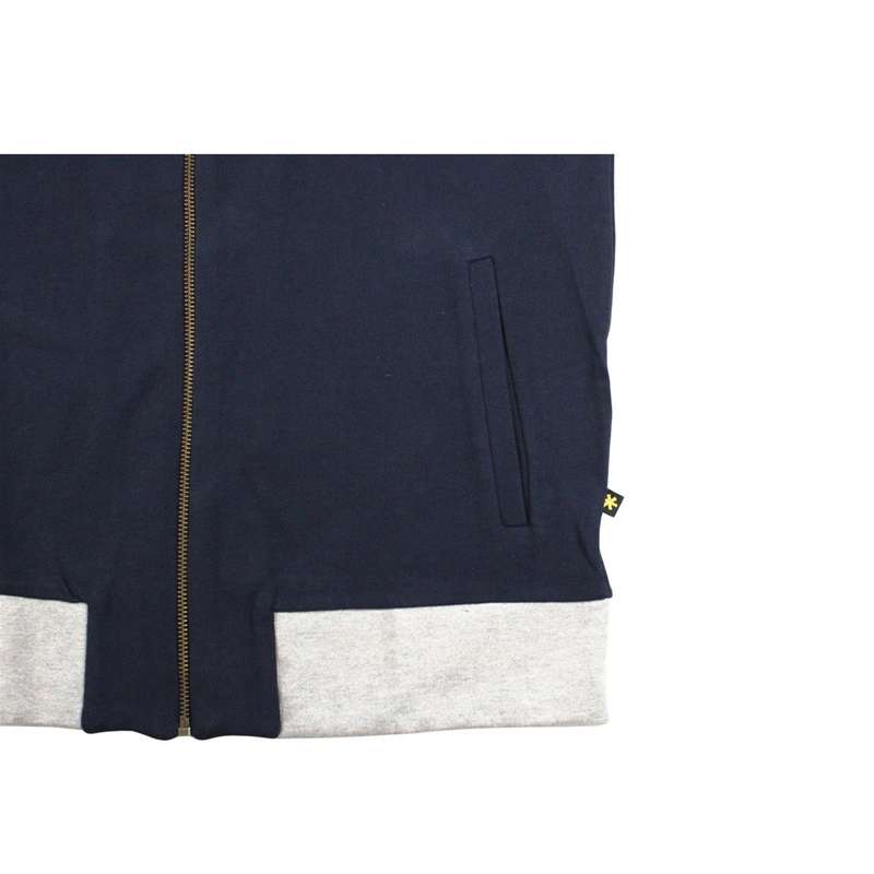 Osaka - Mens Bomber Sweater - Navy/grey - Large