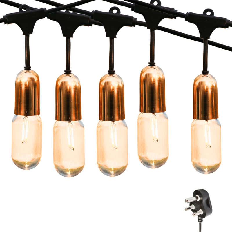10m 10 LED Festoon Gold Vintage Drop String Lights