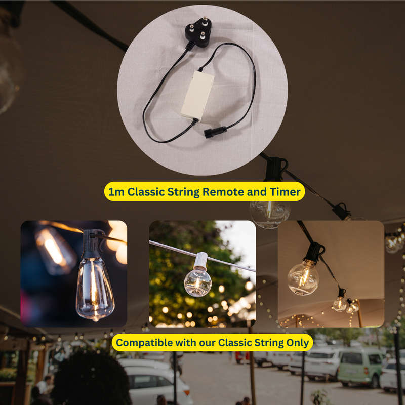 Classic Remote On/Off Switch and Timer for String Light