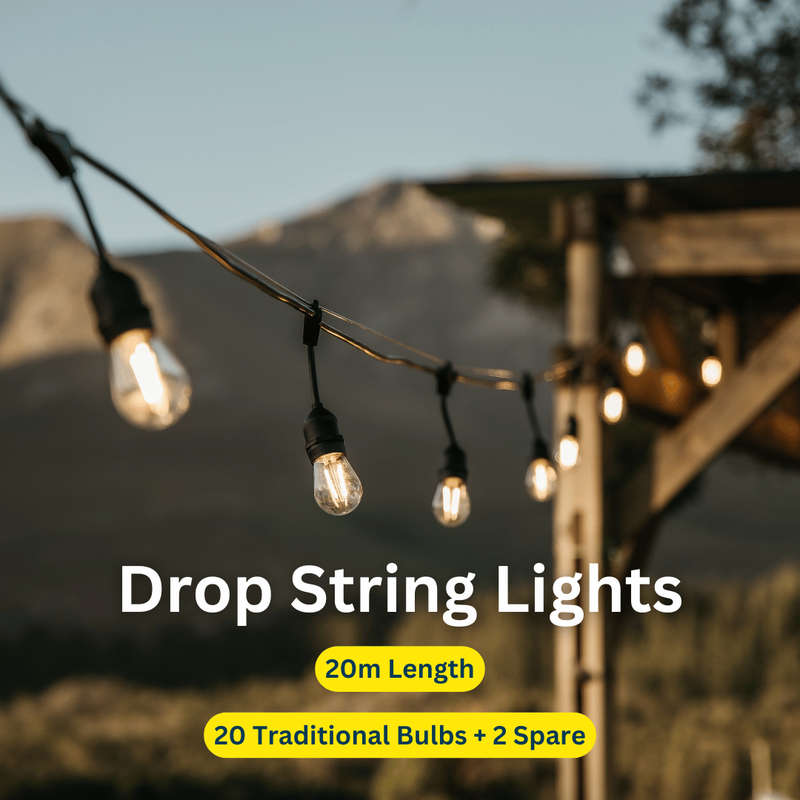 20m 20 LED Festoon Vintage Bulb String Lights