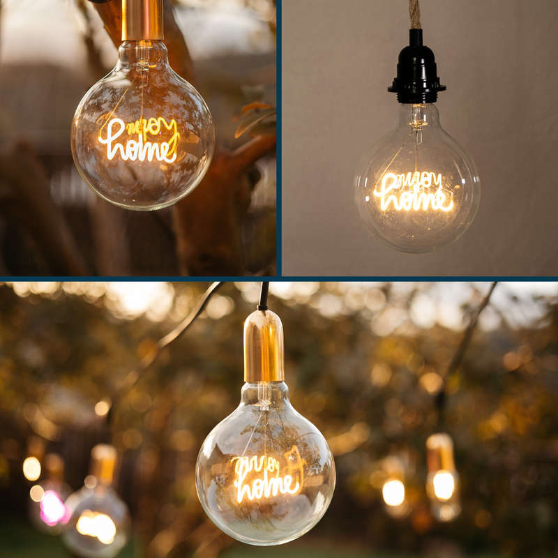 HOME Retro Edison Light Bulb G125 Warm White LED E27 3W