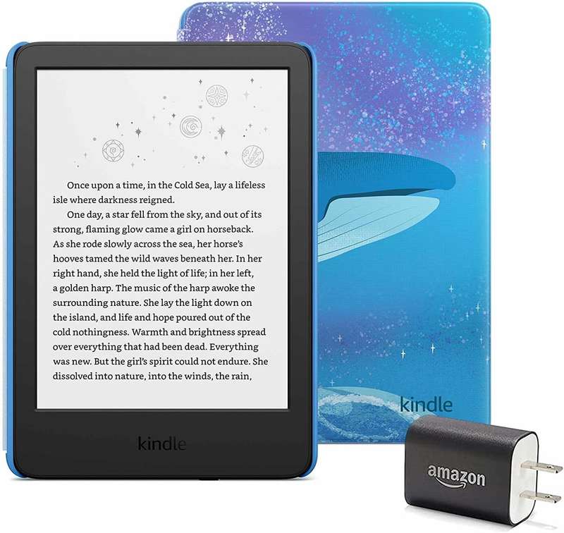 Amazon Kindle Kids - 11th Gen - 6" - 16GB - Space Whale Bundle