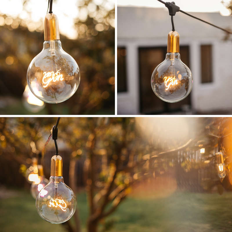 GIN Retro Edison Light Bulb G125 Warm White LED E27 3W