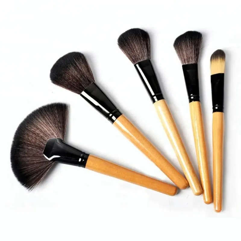 Glam Beauty - Black Make Up Bag With 32 Bamboo Brushes