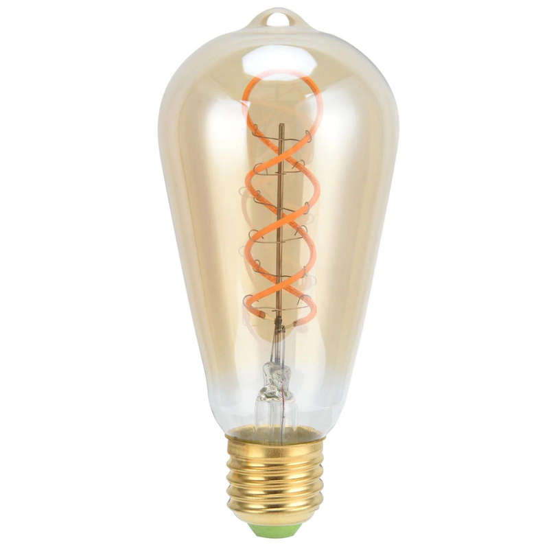 Vintage Edison Spiral Light Bulb ST64 Golden LED E27 3W