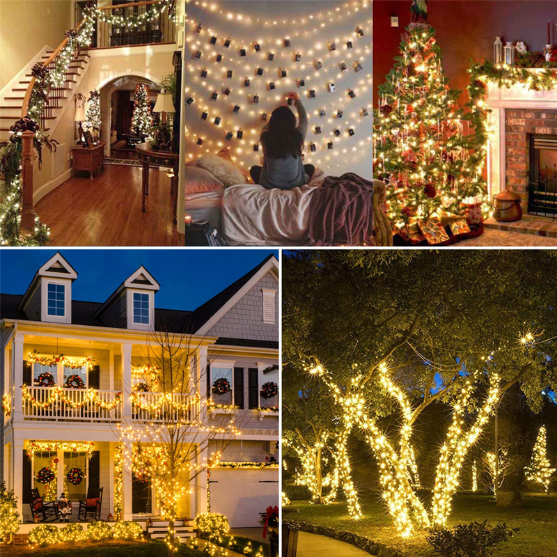 20m Solar 200 LED Fairy Lights