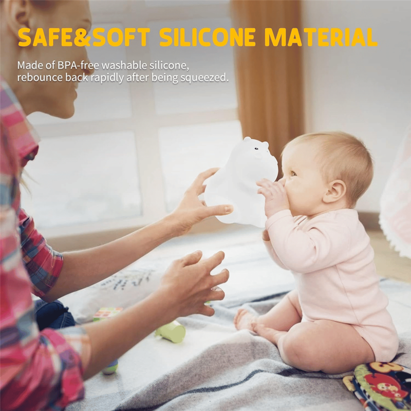 Kids Hippo Silicone Night Light | Colour-Changing