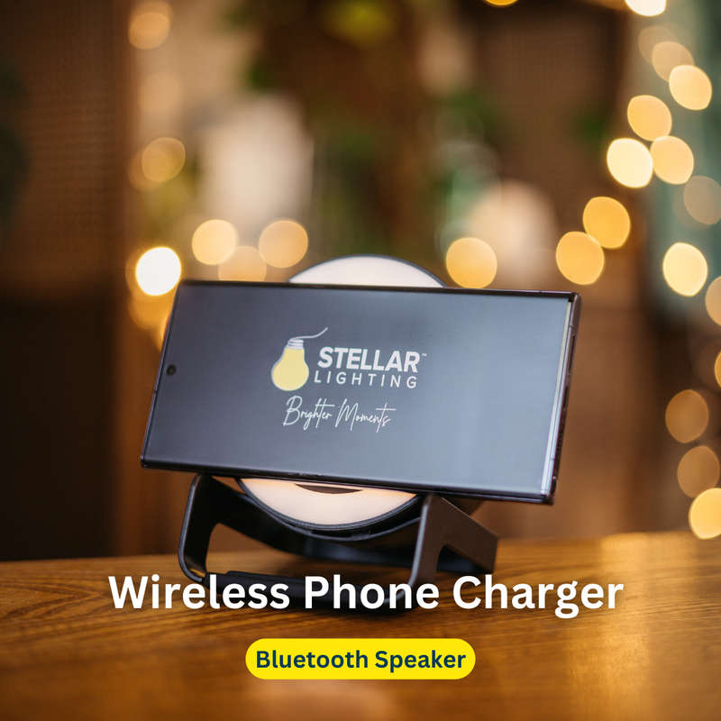 Black Speaker LED Wireless Phone Charger