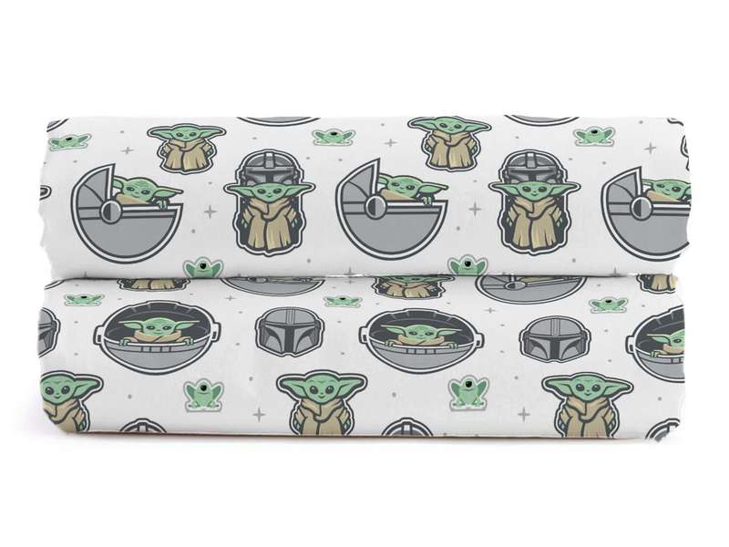 Mandalorian - The Cutest Bounty 2pc Set of Fitted Sheets