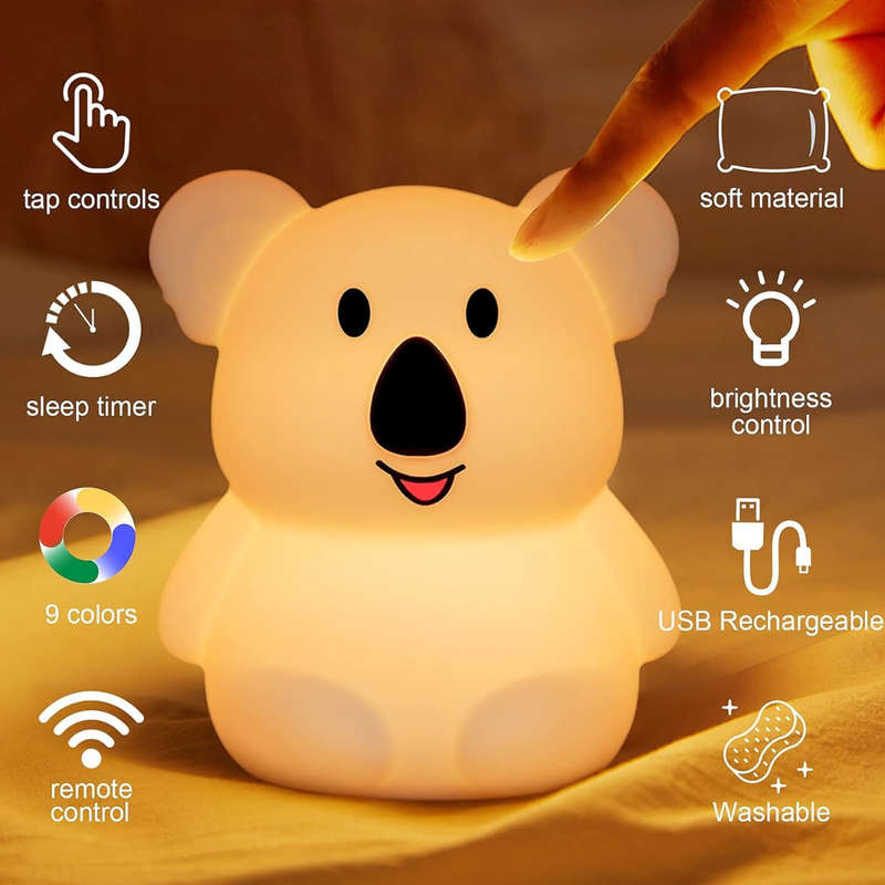 Kids Koala Silicone Night Light | Colour-Changing