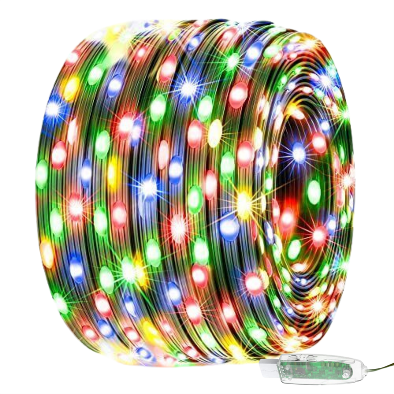 10m 200 Colourful LED Green Wire Fairy Light