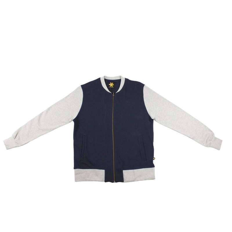 Osaka - Mens Bomber Sweater - Navy/grey - Large