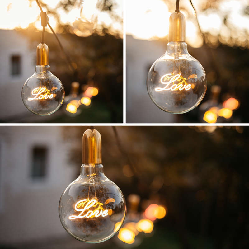 LOVE Retro Edison Light Bulb G125 Warm White LED E27 3W