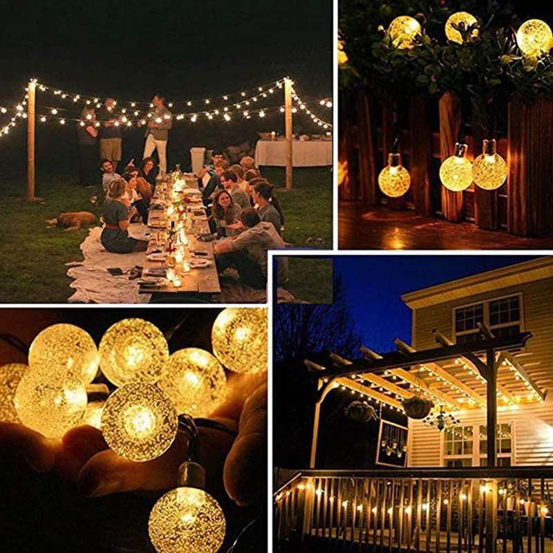 7m Solar Bubble Ball Fairy Lights | 50 LEDs