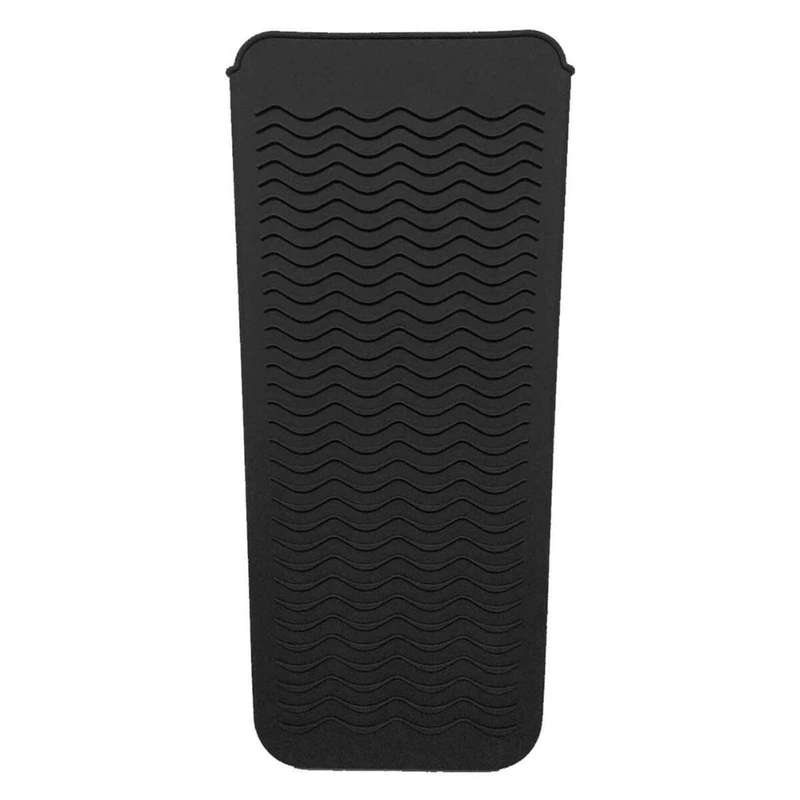 Glam Beauty - Heat Resistant Silicone Travel Mat For Hot Hair Styling Tools - Black