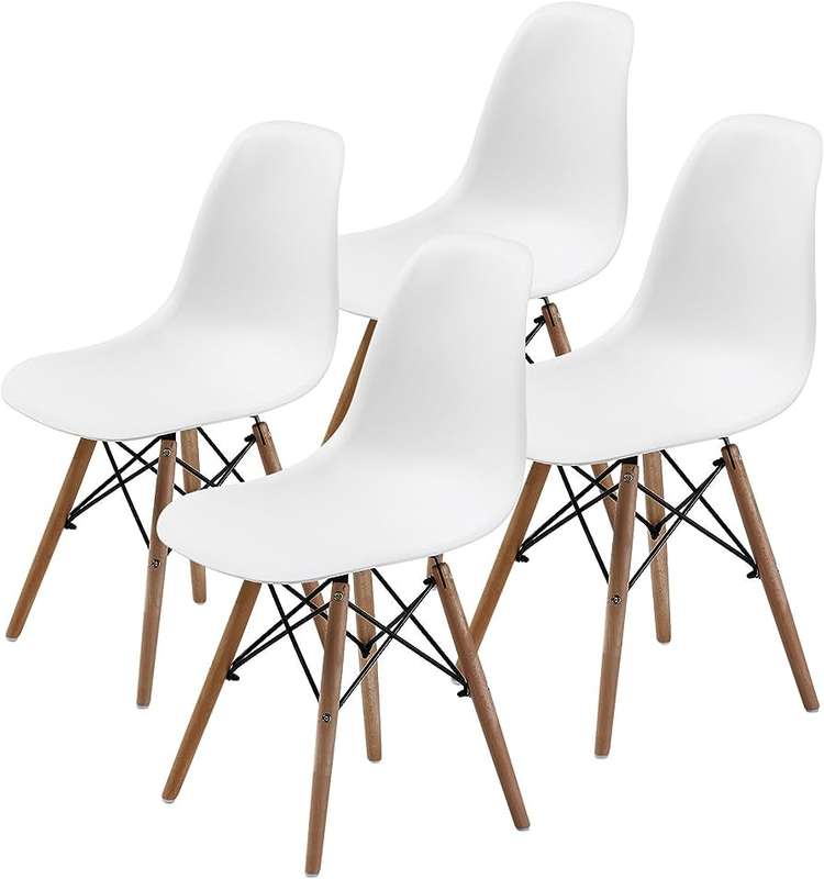 Replica Eames Side Chair - Set of 4 (WHITE)