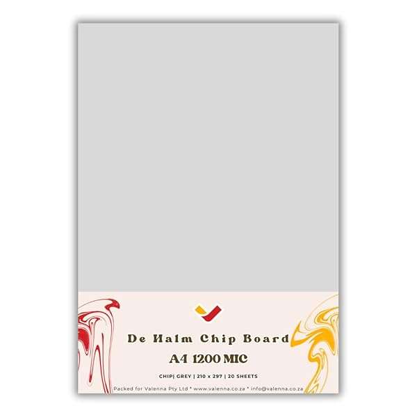 De Halm Grey ChipBoard Thick Kraft Board 20 Pack (A4)
