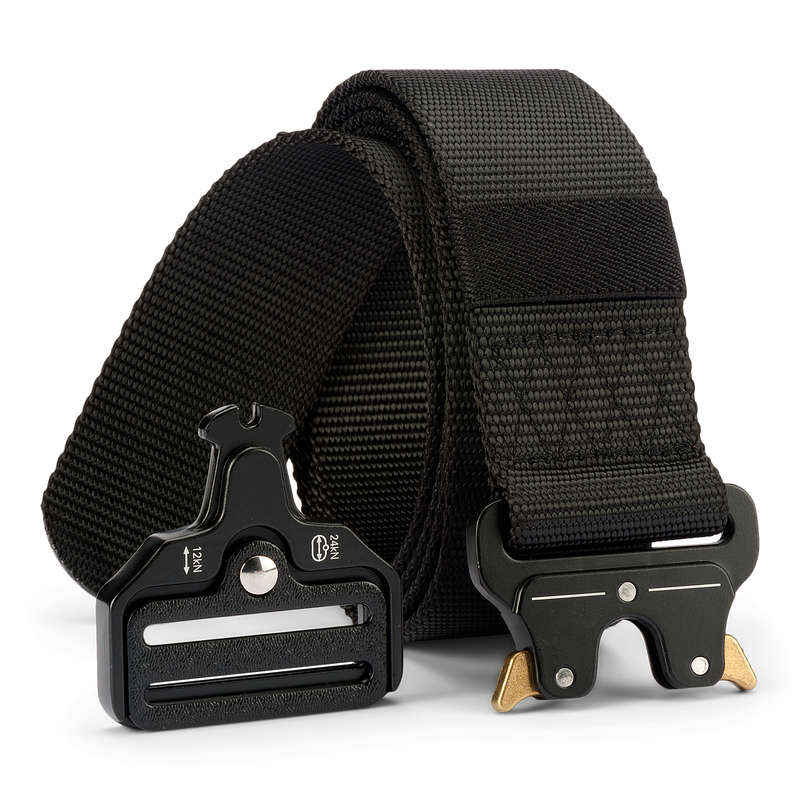 Tactical Waist Black Belt Heavy Duty Metal Buckle