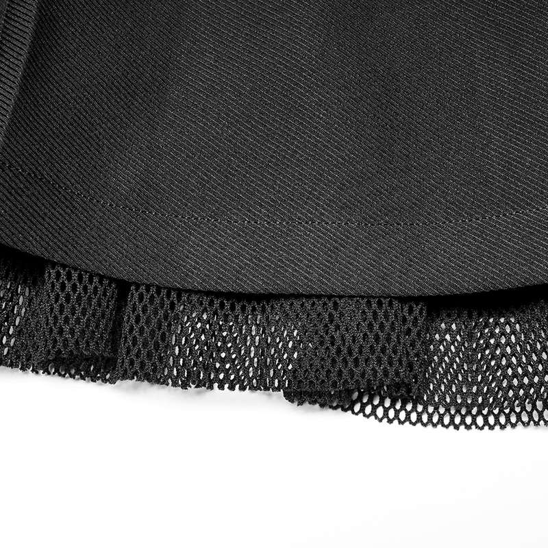 PUNK RAVE Gothic Pleated Gauze Short Skirt