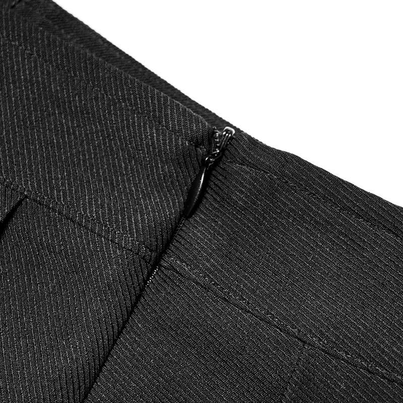 PUNK RAVE Gothic Pleated Gauze Short Skirt