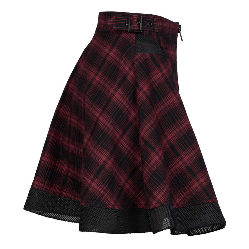 PUNK RAVE Plaid Mesh Pattern Skirt