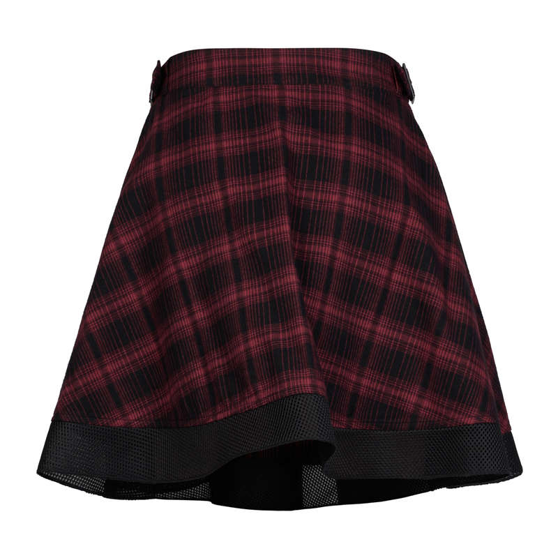 PUNK RAVE Plaid Mesh Pattern Skirt